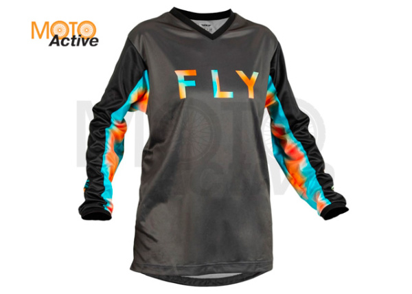 Джерси FLY RACING WOMEN'S F-16, серая/розовая/голубая